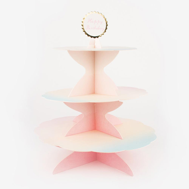 Everything for the party: 3-tier pastel display stand ideal for birthday decor