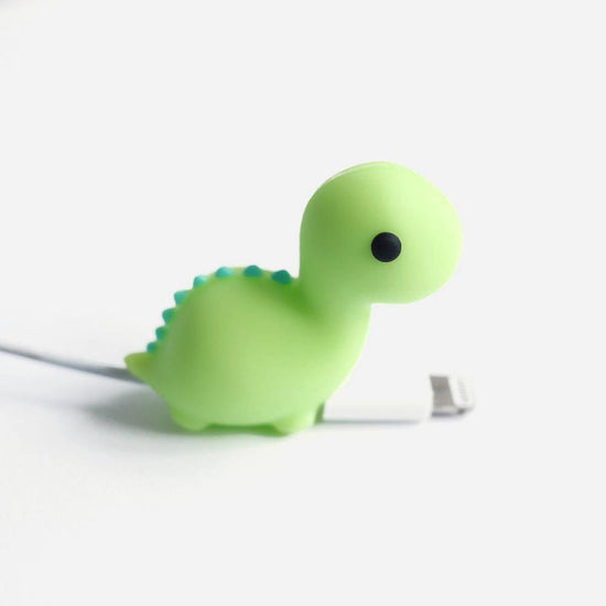 Protège-cable dinosaure vert à offrir en cadeau d'anniversaire ado