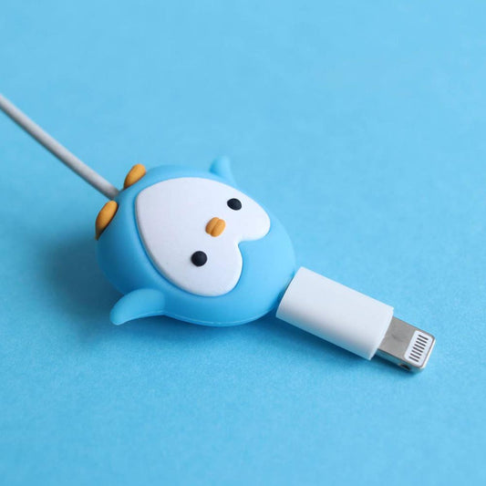 Protège-cable pingouin bleu pour cadeau annversaire adolescents