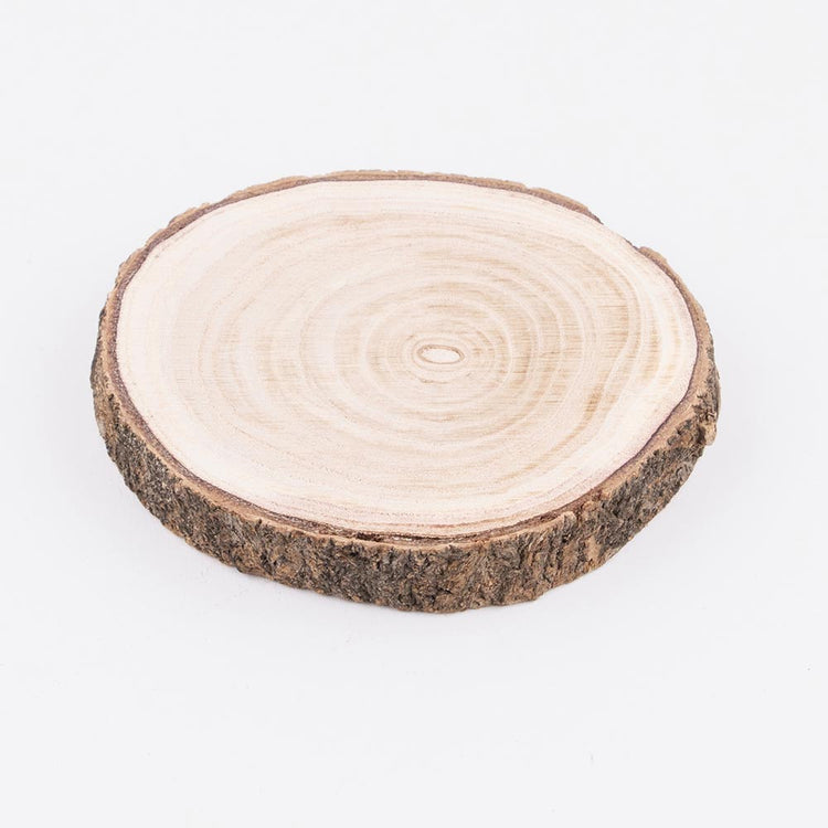4 Disques En Bois Naturel Rondins 16-20 Cm - Tranches De Bois Brut Pour Déco Et DIY - Épaisseur 15 Mm - 13