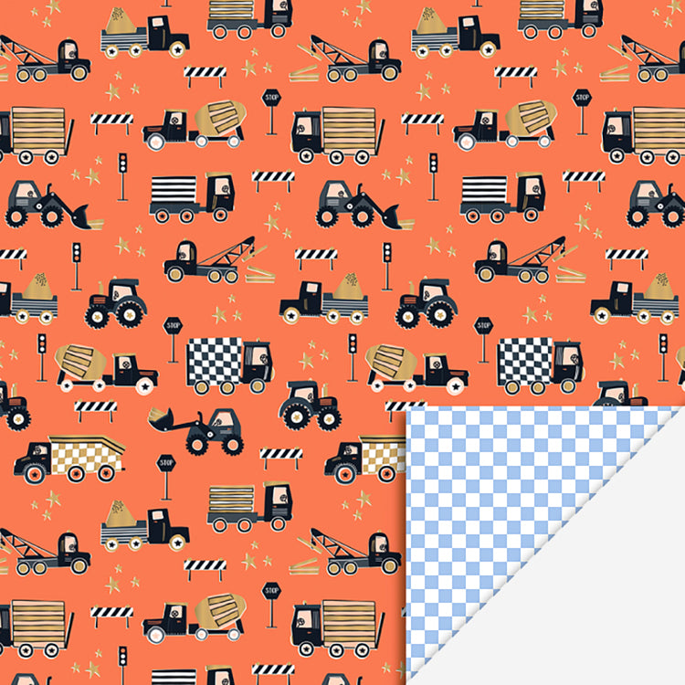 Construction Wrapping Paper Roll Cute Trucks Gift Wrapping Roll Kids  Construction Birthday Gift Wrap Paper -  Denmark