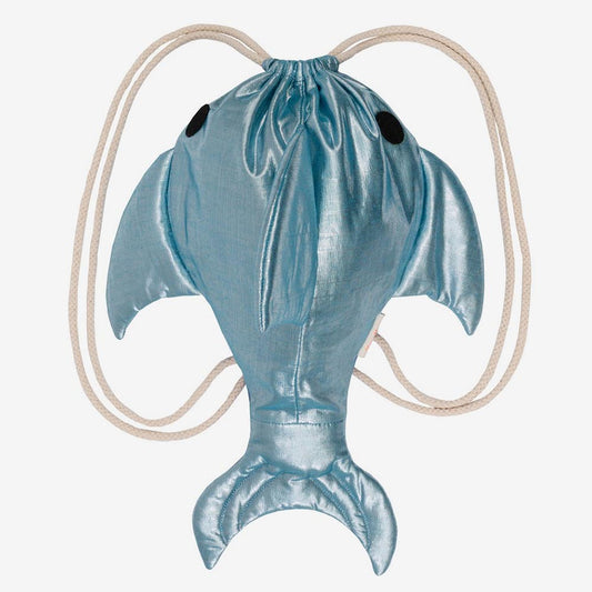 Idée cadeau anniversaire requin : sac à dos requin bleu