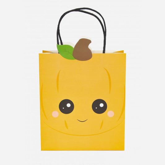 Idea per la caccia alle caramelle di Halloween di un bambino: borsa zucca kawaii