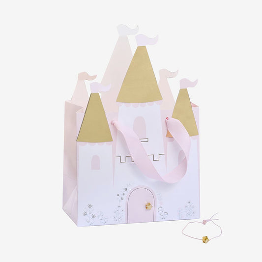 5 bolsas de regalo del castillo de la princesa Ginger Ray para ofrecer a los invitados