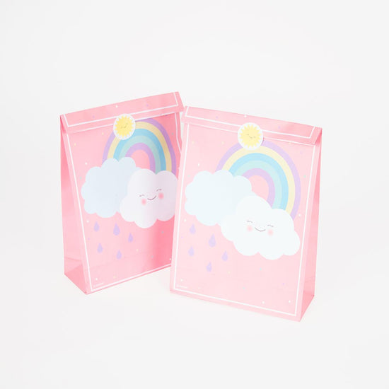 Pochettes arc en ciel : pochette surprise anniversaire enfant ou cadeaux baby shower