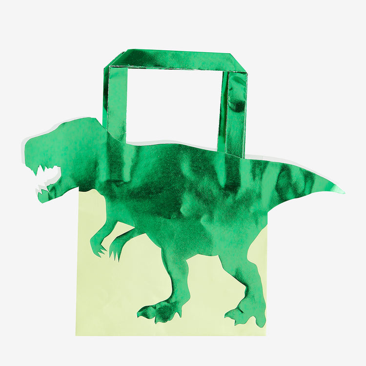 5 sacs cadeaux T-rex pour invités anniversaire garçon dinosaure