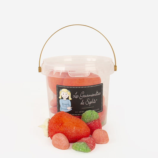 Sélection de bonbons fraises les goumrandises de sophie pour anniversaire enfant