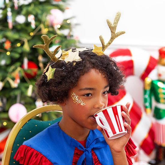 Inspiration pour deguisement noel le serre tete renne à paillettes