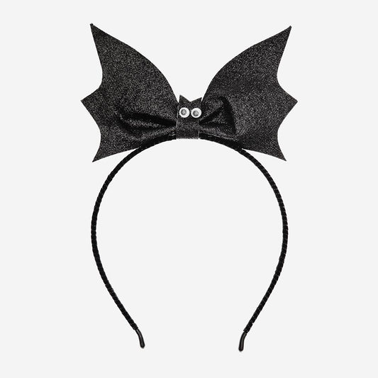 Child's halloween costume accessory: sequined bat headband