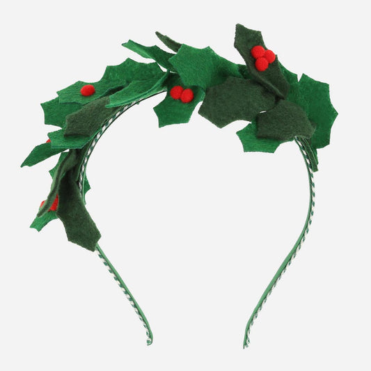 Christmas holly headband ideal for making a Christmas photobooth