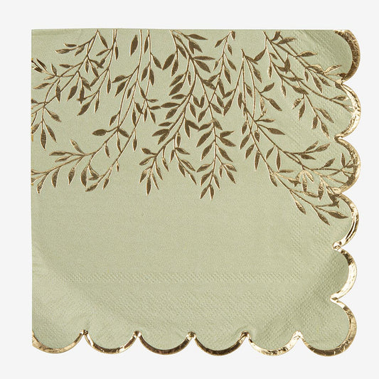 16 servilletas de ramita de salvia para decoración de mesa de boda bohemia