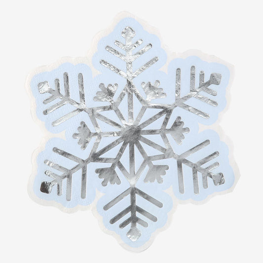 16 snowflake paper napkins for Frozen birthday