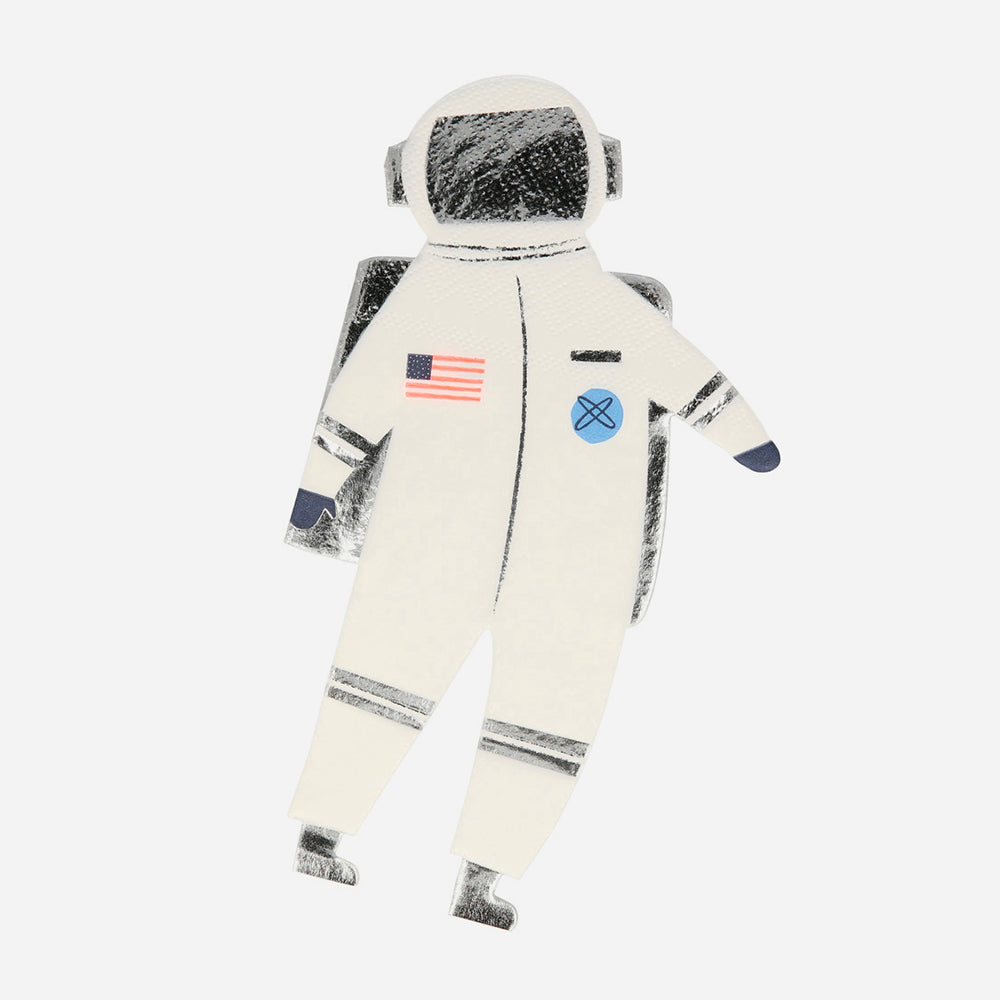 16 serviettes astronaute idéales pour une table d'anniversaire cosmo