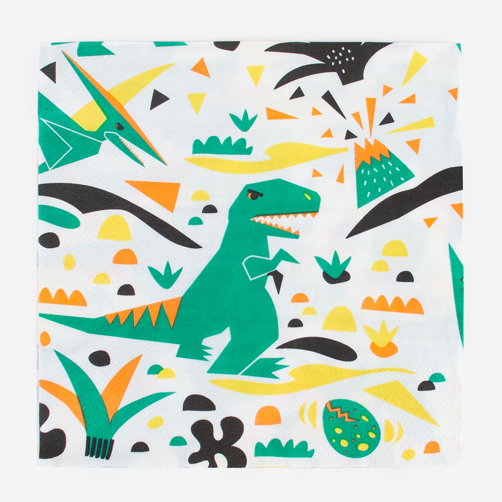 Serviettes en papier dinosaures My Litte Day pour anniversaire dino