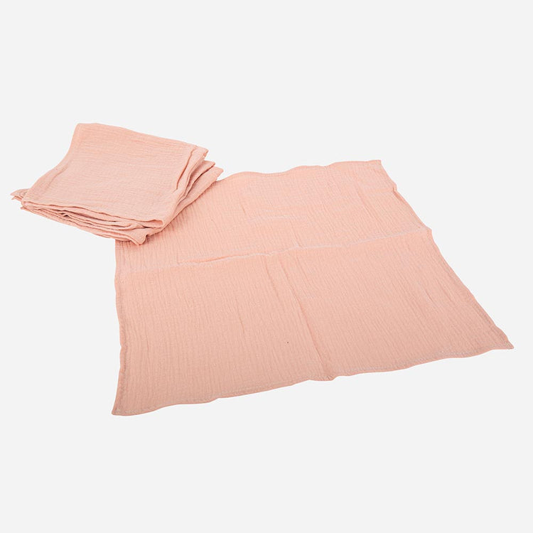 Serviette Gaze de coton rose pastel nude - Location - Artnuptial