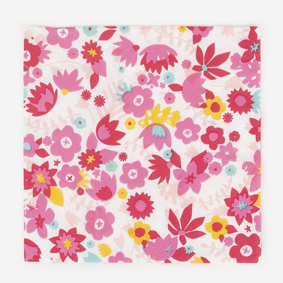 Liberty pink napkins for girl's birthday my little day