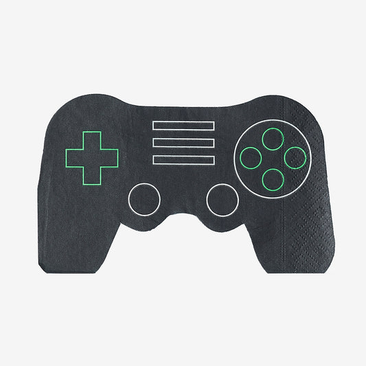 16 controller napkins to decorate a geek birthday table