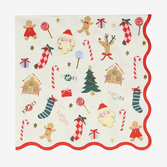 Grande serviette papier Noel Meri Meri pour décoration de table Noel