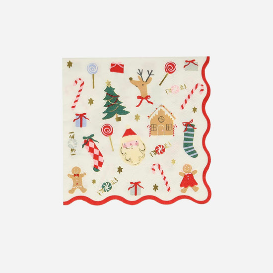 Petite serviette papier Noel Meri Meri pour decoration de table Noel