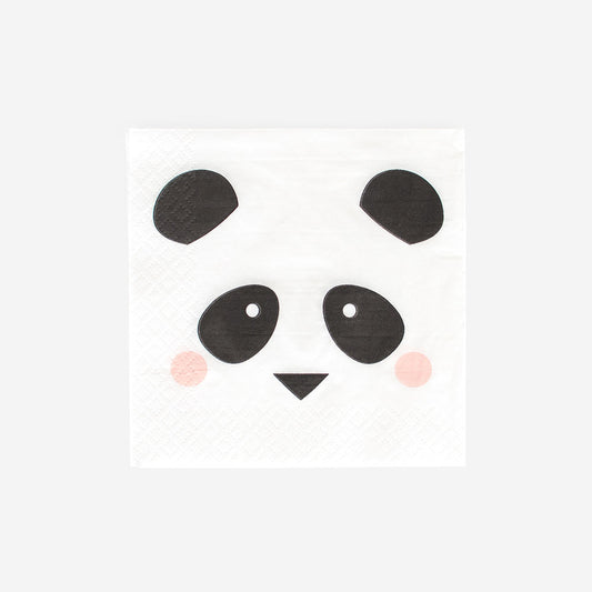 Des serviettes panda pour un anniversaire 1 an ou une baby-shower