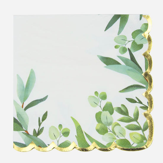 Eucalyptus paper napkins for wedding sage or gender reveal