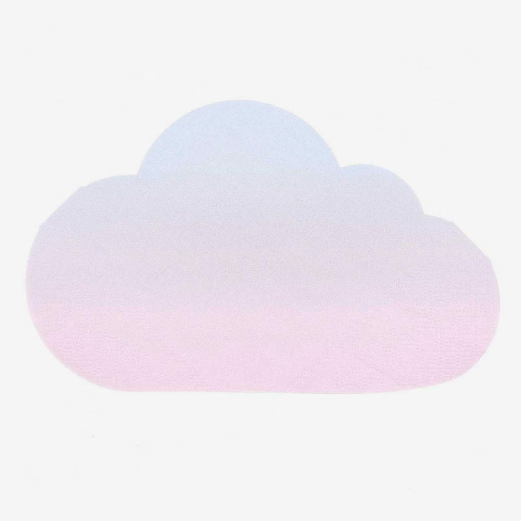 Serviette papier motif nuage pastel pour table baby shower et fetes