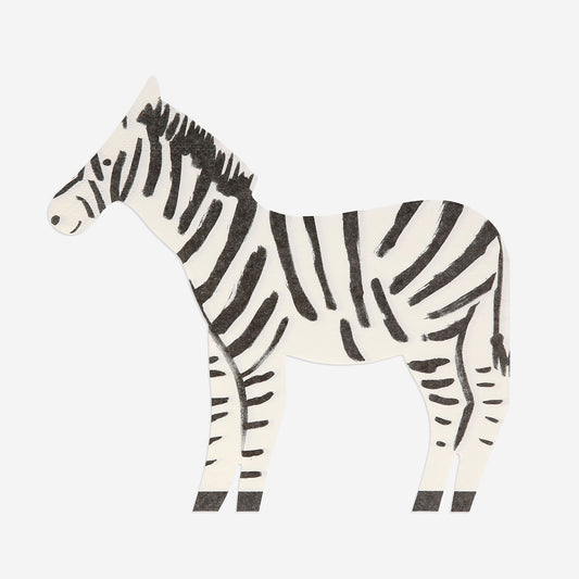 Zebra napkins for children's birthday decoration safari animals