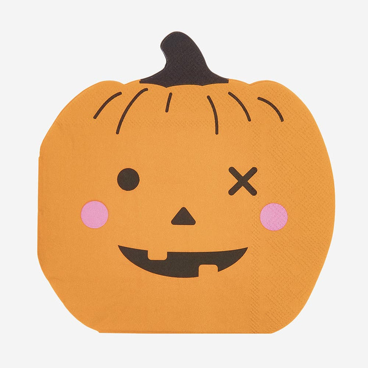 Children's Halloween decoration: pumpkin-shaped towel