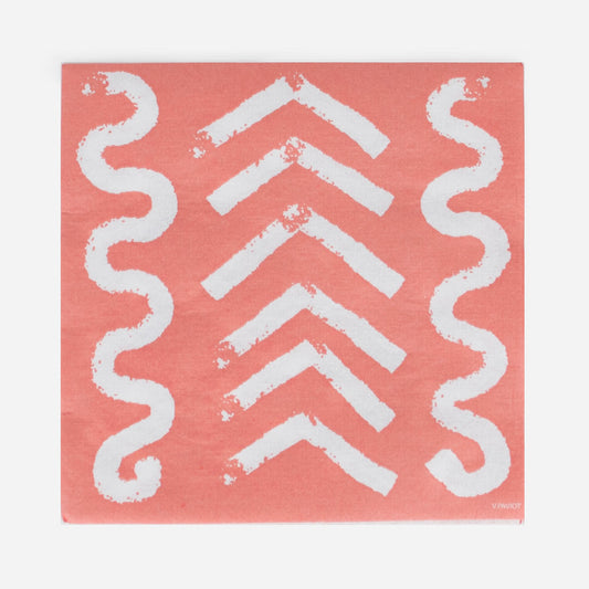 Paper napkins with tribal motifs: safari birthday, bohemian wedding