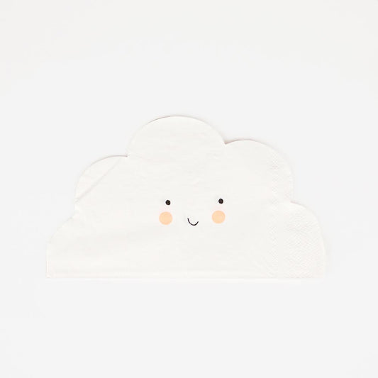 Serviettes nuage pour un anniversaire enfant ou une baby shower par meri meri