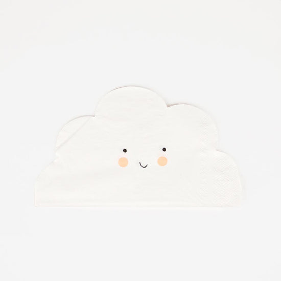 Serviettes nuage pour un anniversaire enfant ou une baby shower par meri meri