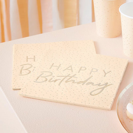 Idée déco de table anniversaire ou mariage : serviettes en papier