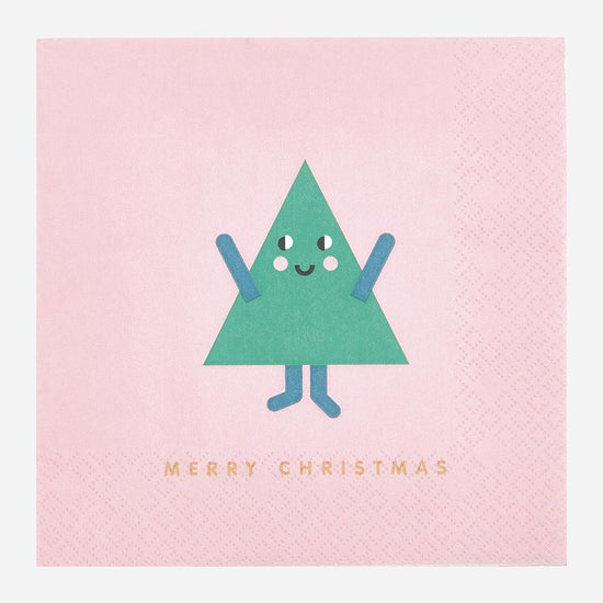 Cute Christmas tree pattern napkins: decoration of the Christmas table