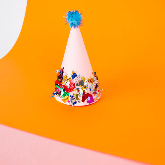 Chapeaux pointus en papier personnalisés avec le kit de loisir créatif multicolore