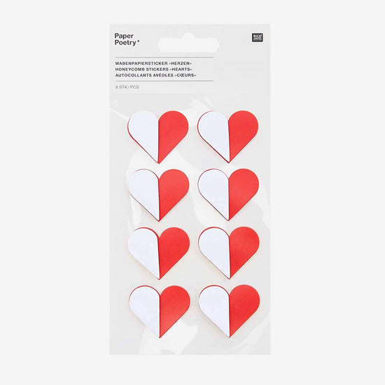 Stickers coeur rouge - Décoration mariage ou Saint Valentin