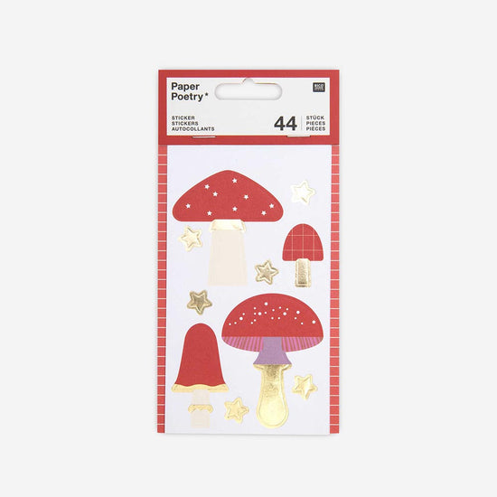 Mushroom stickers for the end of the year celebrations