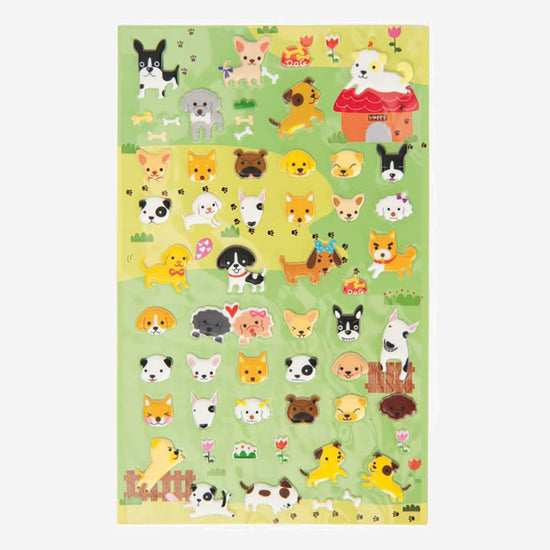 1 sheet of dog-themed stickers for children's birthday animals