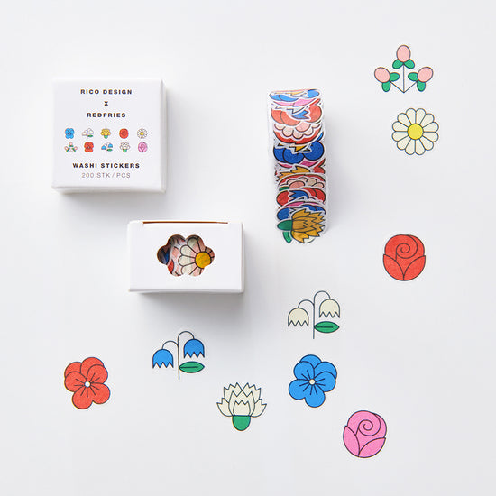 Activity for children: colorful flower stickers to stick on
