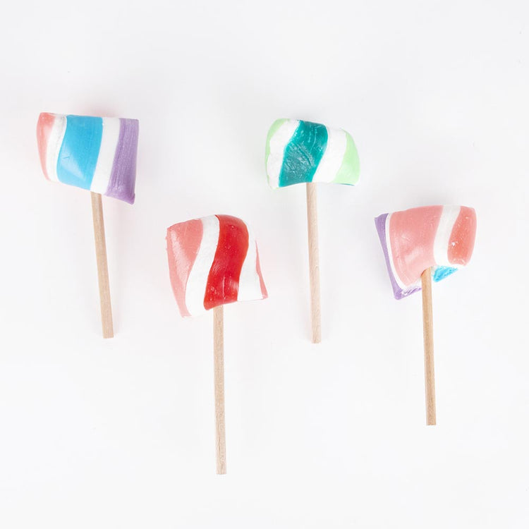 Candy: berlingot lollipop for children's birthday snack table