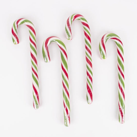 Bastón de caramelo verde, rojo y blanco: pequeño regalo para el calendario de adviento, decoración navideña