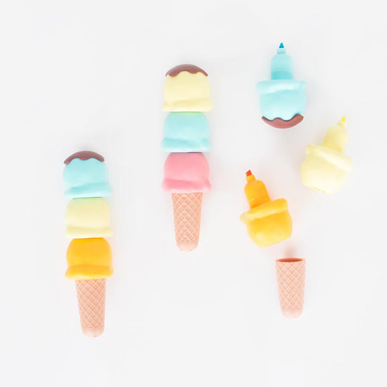 Mini gommes glaces - Papeterie enfant 3 ans et +