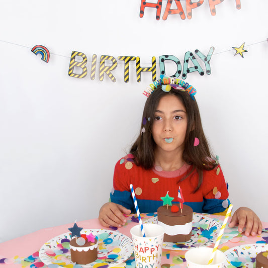 Decoración de cumpleaños infantil multicolor de My Little Day