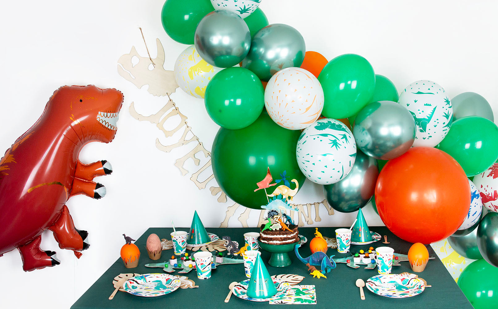 Ballons jungle tropicale pour enfant, mini ballon, modèle dinosaure,  safari, feuille de palmier, décorations de fête
