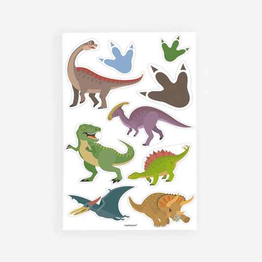 Petits cadeaux pochettes surprises anniversaire dino: stickers dinosaures