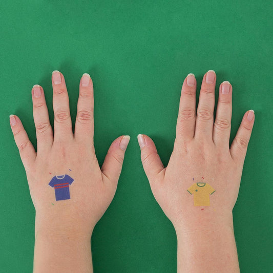 Eco-responsible football-themed children's tattoos by my little day