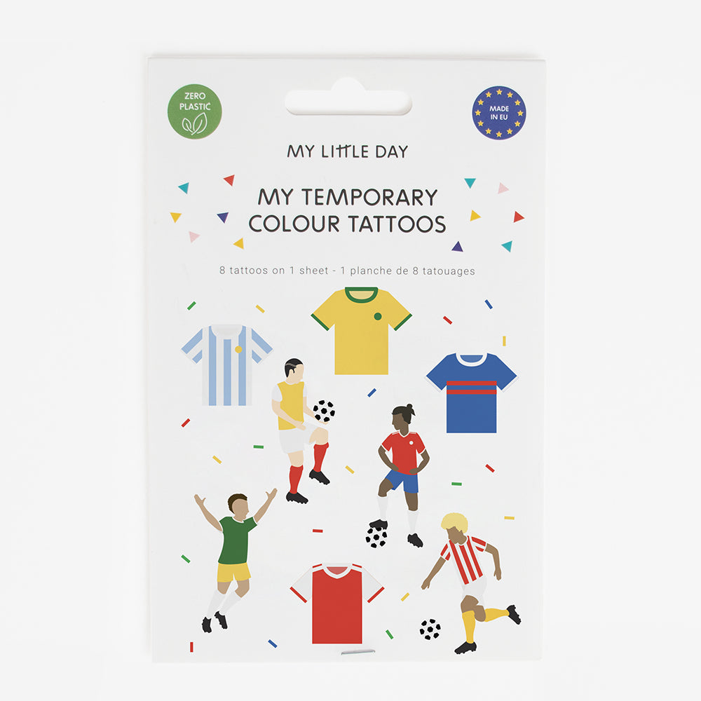 Tatuajes de fútbol: regalo de cumpleaños para niño My Little Day