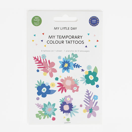Tatuajes de flores: regalo de cumpleaños para niña My Little Day