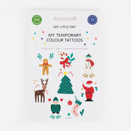 Fiesta de navidad: ideas para pequeños tatuajes sobre el tema para niños.