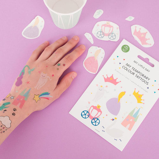 Eco-responsible tattoos for girl's birthday at my little day