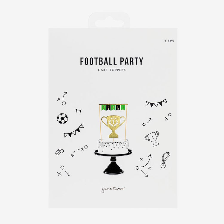 Packaging topper football pour gateau anniversaire